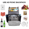 Extra Multi Pockets Travel Picnic BBQ Backpack With Cooler Compartment