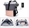 Anti Theft School Rucksack USB Roll Top Opening Backpack Men Laptop Computer Traveling Back Pack