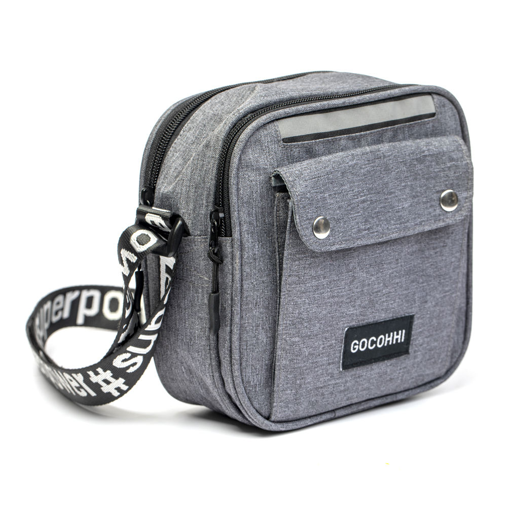Newest Promotional Traveling Crossbody Messenger Bag Grey Men Design Messenger Bag