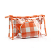 3 in 1 Set Make Up Bag Clear PVC Transparent Cheap Makeup Bags Pouch Coin Purse Toiletry Bag Stand Up Cosmetic Pouch