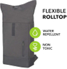 Multipurpose Custom Recycled RPET Women & Men Travel Casual Daypack Laptop Roll Top Backpack