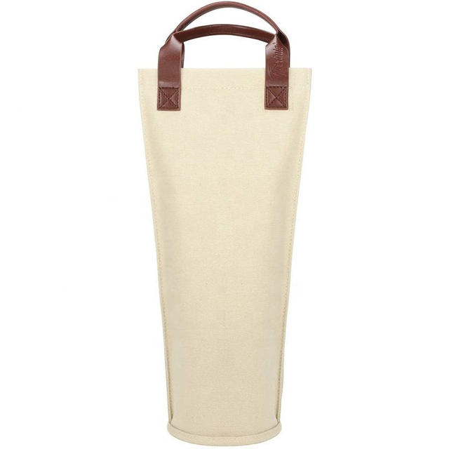 Fashionable Thermal Insulated Single Wine Carrier Insulated Cooler Tote Bag with Leather Handle