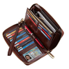 fashion women travel rfid blocking card holder wallet zip around clutch pu leather wallet ladies long purse
