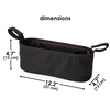 Simple Slim Baby Stroller Caddy Bag Hanging Diaper Pouch Bag With Feeding Bottle Holder
