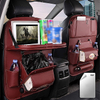 Car Back Seat Organizer Storage Bag with Foldable Table Tray Tablet Holder Tissue Box Auto Back Seat Bag Protector Accessories
