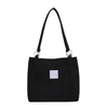 Custom Bag Straps Shoulder Logo Woman Corduroy Tote Bag Handbags Travel Office Work Shopping Tote Bags Women