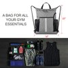 Drawstring Backpack Bag With Shoes Interlayer Rope Binding Backpack For Men And Women Waterproof Drawstring Shoe Backpack