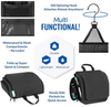 Expandable 360 rotating cosmetic organizer recyclable RPET hanging toiletry kit bag for cosmetic makeup organizer makeup bags
