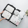 Expandable Compression Girls Underwear Storage Bag Packing Cubes 6 Pcs Suitcase Travel Organizer Toiletry Cosmetic Bag Set