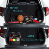 Portable Folding Seat Trunk Organizer with Cup Holder Accessories Box Travel Folding Car Organizer Car Trunk Organizer