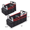 Portable Folding Seat Trunk Organizer with Cup Holder Accessories Box Travel Folding Car Organizer Car Trunk Organizer