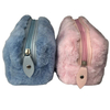 Promotional Fuzzy Softy Cosmetic Bag Luxury Winter Travel Large Capacity Make Up Pouch Cosmetic Bag Organizer