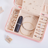 Large Capacity Mirror Jewelry Box Armoire Travel Portable Organizer Women Girls Jewelry Box For Earrings