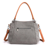 women durable canvas handbag tote bag with external pockets heavy duty casual shoulder bag for women