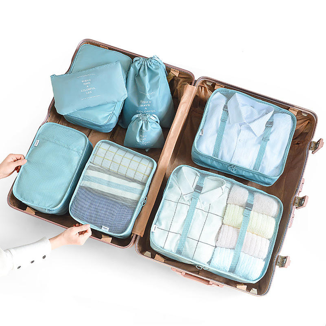 Travel Luggage Packing Organizers with Shoe Bag
