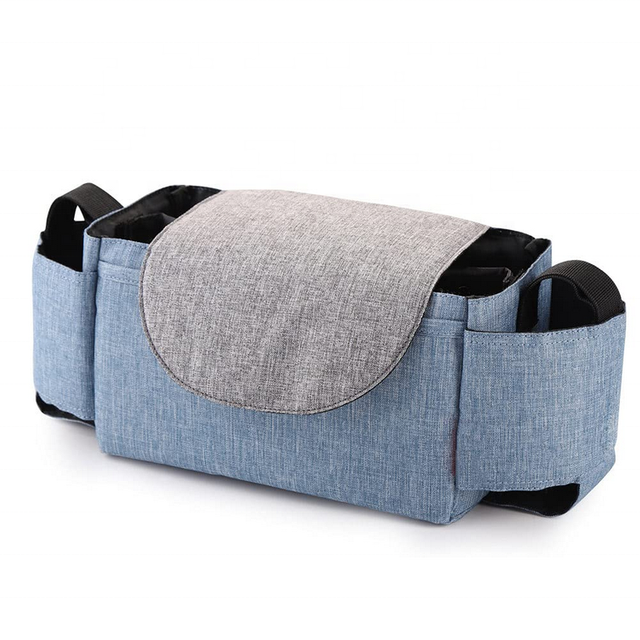 Insulated Compartment Stroller Organizer For Diaper Phone Bottle Outdoor Large Capacity Baby Stroller Bag Organizer