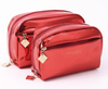 Waterproof Shiny Pu Makeup Bag High Quality Pu Leather Toiletry Cosmetic Bags for Men Women Custom Logo
