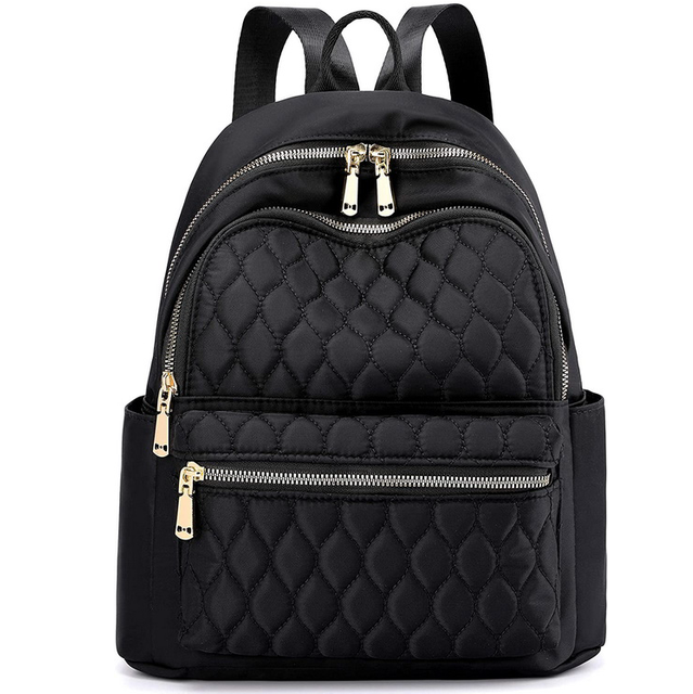 Black Large Capacity Travel Backpack Velvet Backpack Laptop Bag Waterproof