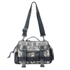 Lightweight 600D Black Waist Bag with Reflective Strip Adjustable Strap Cross Body Chest Bag Hiking Sport Fanny Pack