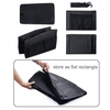 Travel Car Seat Storage Organizer with Adjustable Divider, Portable Collapsible Front Back Floor Trunk Cargo Box with Holder