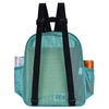 Wholesale Heavy Duty Small Mesh Backpack with Padded Strap Semi Transparent College Notebook Backpack