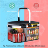 Custom Picnic Basket Shopping Travel Camping Grocery Bags Leak-Proof Insulated Folding thermal beer wine cooler basket bag