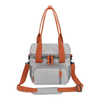 Gray Outdoor Oxford Cloth Double Layer Cooler Lunch Bags Insulated Food Carrier Bag Thermal Tote Handbags