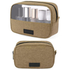 Women Red Polyester Toiletry Bag Set Custom Color Personal Label Logo Makeup Sets Cosmetic Bags Make Up Zipper Pouch