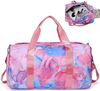 Kids Duffel Overnight Bag Boys Girls Weekender Carry-On Personalized Tote for Travel Gym Sport