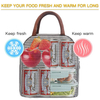 Custom Fashion Print Food Drinks Fruit Lunch Box Insulated Delivery Cooler Bag