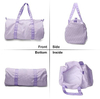 Kids Travel Overnight Bag Seersucker Carry On Lightweight Weekender Duffel Bag for Boys And Girls (purple)