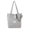 Fashionable Large Lightweight Women Corduroy Hand Bag Sling Girls Travel Work Casual Tote Bag with Handles