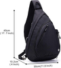Black custom sling bag shoulder cheap price large crossbody bag design unisex multifunctional
