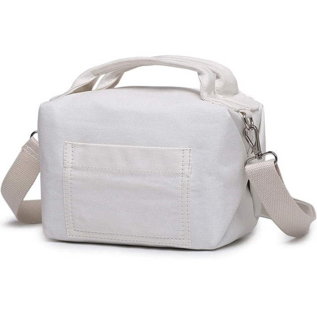 Fashion High Quality Canvas Insulated Lunch Bag Picnic Shopping Cooler Canvas Lunch Tote Bags