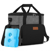 Large Custom Travel Soft Side Cooler Bag Insulated Food Drinks Beer Cans Picnic Thermal Insulation Shoulder Bag with Ice Pack