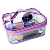 Waterproof PVC Makeup Storage Purse Zipper PVC Toiletry Bag Handled Clear Transparent Cosmetic Bag with Zipper
