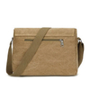 2022 Cotton canvas crossbody messenger bags vintage custom messenger bags with logo