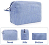 Custom Logo Fashion Unisex Makeup Pouch Toieltry Shaving Kits Organiser Washable Cosmetic Bag Cotton
