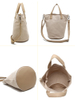 Young Lady Girls Travel Shopping Cotton Canvas Tote Handbag with Shoulder Strap Custom Canvas Bucket Bag