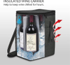 Wholesale Eco Friendly Portable 6 Bottles Wine Carrier with Corkscrew Opener And Shoulder Strap for Beach Travel Picnic