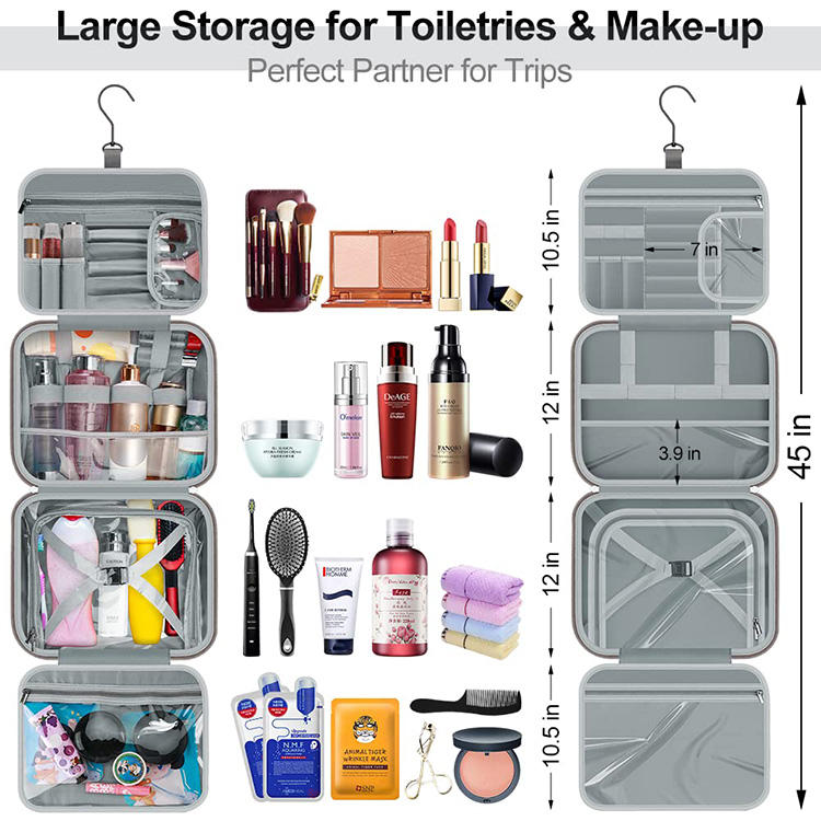Durable Bathroom Toiletries Organizer Outdoor Travel Hanging Makeup Storage Bag
