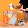 Clear PVC TPU Cosmetic Bag Travel Swimming Custom Printing Bathroom Cosmetics Toiletry Bag 3pcs Set