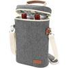 Leakproof Travel Thermal Insulated Wine Cooler Tote 2 Bottle Wine Carring Sling Cooler Bag with Adjustable Shoulder Strap