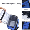 Large 43L Collapsible Insulated Rolling Cooler Bag on Wheels Ultra Compact Soft Cooler with Wheels And Handle
