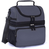 BSCI Factory Insulated Double-layer Lunch Tote Leak-proof Reusable Cooler Bag