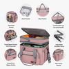BSCI Factory Double Oxford Cloth Fashion Portable Shoulder Outdoor Picnic Refrigerated Insulated PEVA Lunch Cooler Bag