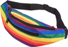 2022 Promotion Custom Logo Oem Waterproof Women Girls Waist Bags Rainbow Fanny Pack With Extension Belt