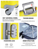 Silver Blue Yellow Luggage Trolley 20 24 28 Inch Customized Travel Bags ABS Luggage Sets