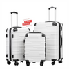Large Suitcase Factory 3 Piece Set Lightweight Hard Luggage Travel Suitcases with 360 Degree Silent Wheels And TSA Lock