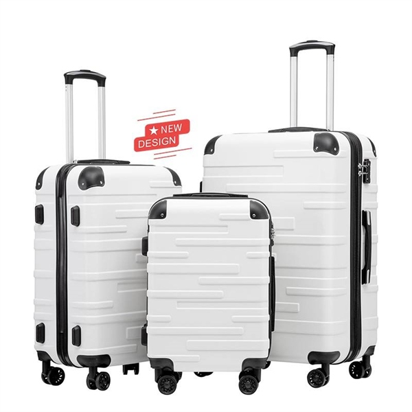 Large Suitcase Factory 3 Piece Set Lightweight Hard Luggage Travel Suitcases with 360 Degree Silent Wheels And TSA Lock